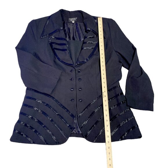 Chantelle NY Jacket Womens 18 Black Modesty Panel Secretary Church Plus Size VTG - Picture 6 of 15